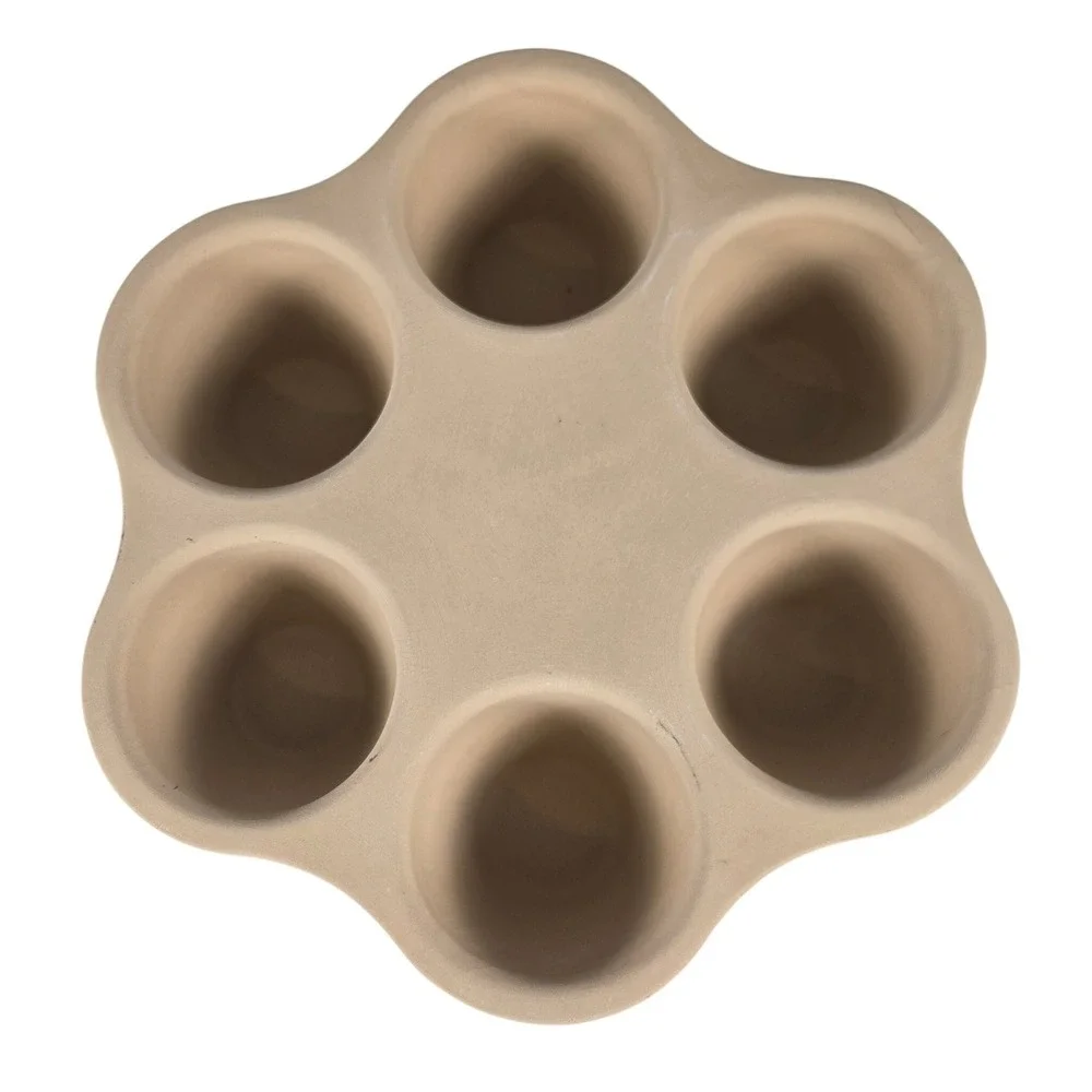 Pampered Chef 5124 Stoneware Egg Baker Muffin Pan 6 Cup USA
